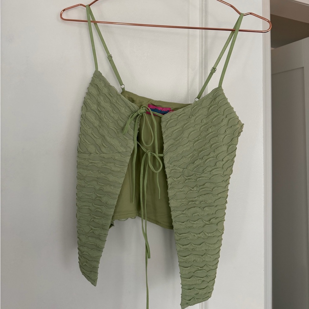 Edikted Green Textured Women's Top